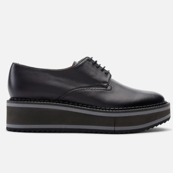 CLERGERIE - PARIS 'Brook' Black Derbies Lambskin - MSRP $595 - Worn Once - Picture 1 of 5